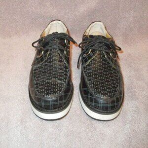 Vintage TUK Original OG Size 7 CREEPERS Perforated LEATHER Shoes PUNK Goth ROCK